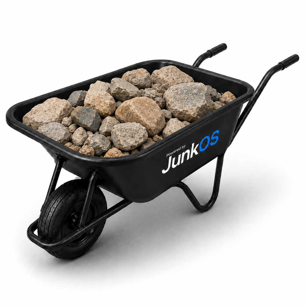 Gravel / crushed rock, loose — per cubic foot Wheelbarrow